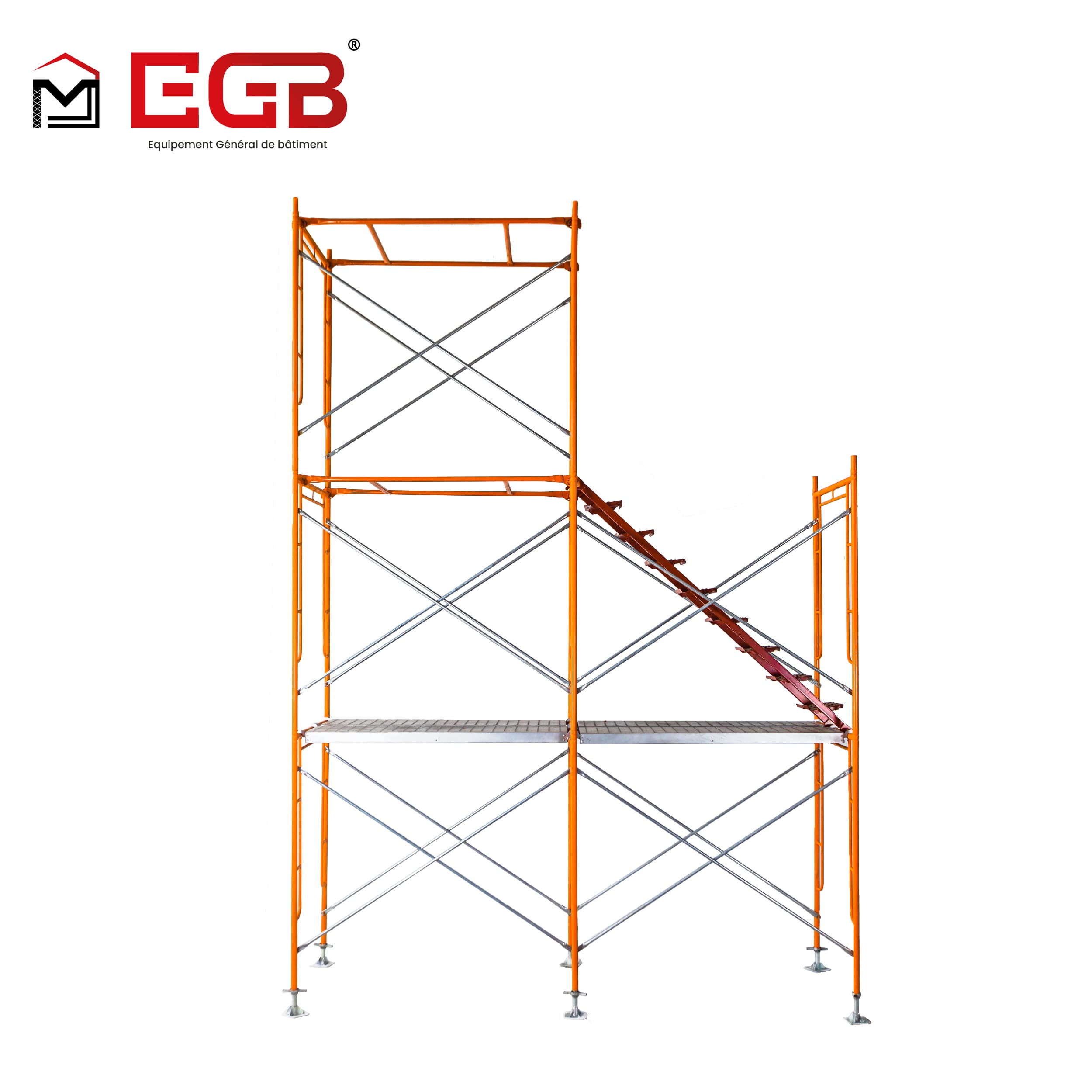 Échafaudage de façade portique échelle